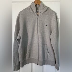 Polo Ralph Lauren Gray Full Zip Hoodie Sweatshirt XL Men’s Pony Logo